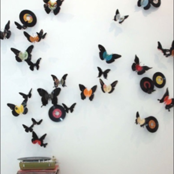 Vintage Other - BUTTERFLY VINYL WALL ART (1) PIECE